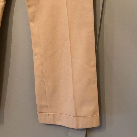 MOSCHINO Cheap and Chic Cotton Wool Blend Wide Leg Dress Pants Trousers Tan - Picture 7 of 9